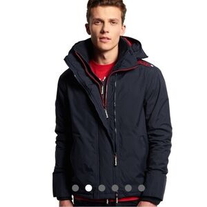 SUPERDRY Hooded Arctic Pop Zip Original Windstopper Japan Jacket Winter Warm